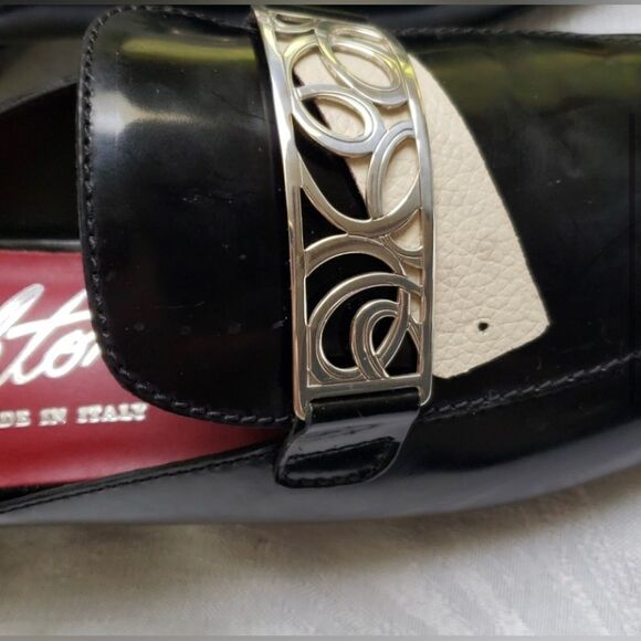 Brighton black leather mules sz 6.5 M - Picture 3 of 7